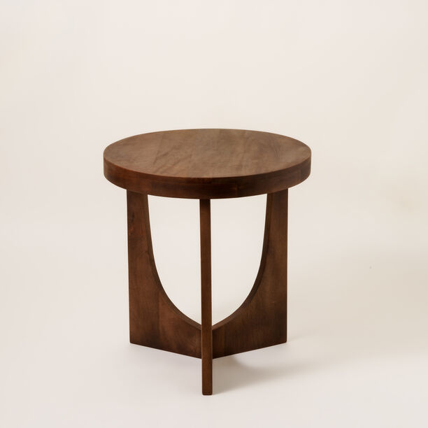 Homez wooden coffee table in brown 50*50*55cm image number 0