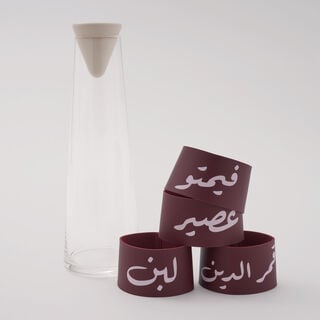 Najd Collection La Mesa Jugs With Label 4 Pieces, 5.7*5.7*16.1 cm