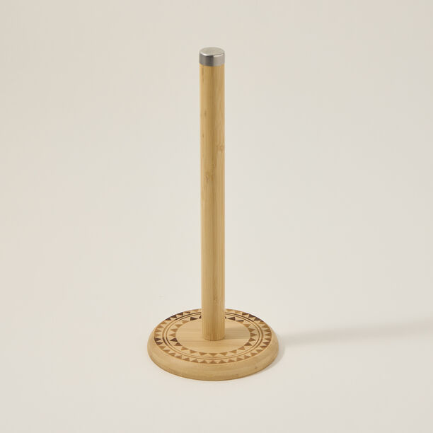 Alberto Bamboo Tissue Holder Dia:14 * H:35Cm image number 1