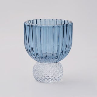 لا ميسا طقم أوعية حلويات صغيرة 4 قطع زجاج، أزرق