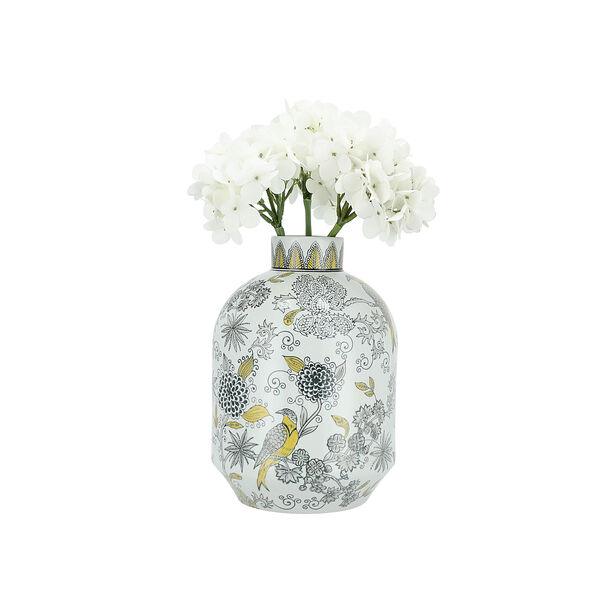 Vase White Base And Bird Pattern 22 *22 * 31 cm image number 2