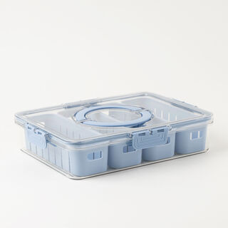 Alberto Food Container With 4 Strainers 31*24*7Cm, Blue
