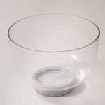 La Mesa glass bowl with marble base 16*16*12cm image number 1