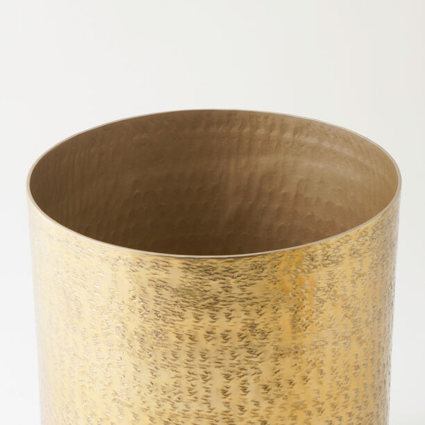 Homez aluminium waste basket, gold 20*20*24 cm image number 2