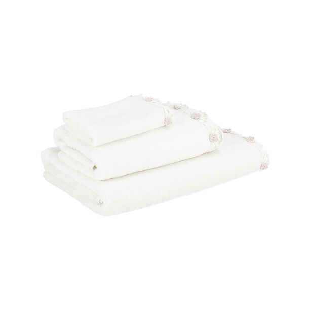 Crochet Border Bath Towel 100% Cotton 70*140 cm White image number 3