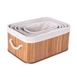 5 Pcs Bamboo Basket Set Natural image number 2