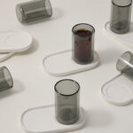 Dallaty white and black glass and porcelain tea cups set 12 pcs image number 3