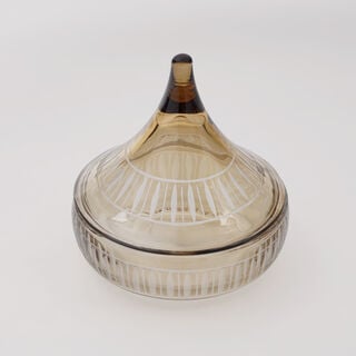 Dallaty Glass Date Bowl 15ml, Brown