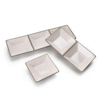 Rio Divided Section Plate Set 3 Pieces Green Glaze