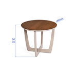 Homez glen side table, walnut 60*60*50 cm image number 1