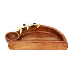 Wooden Chip & Dip With Olive Decoration Large 31Cm image number 1