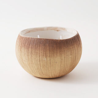 Homez Ceramic Candle 12*12*7.7Cm, Beige