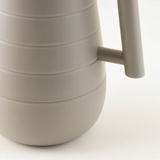 Dallaty plastic vacuum flask with wood 1L, beige