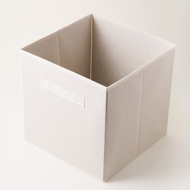 Homez Clothes Organizer Storage Box Polyester, Beige 34*34*25Cm image number 2