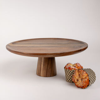 Alberto wooden cake dome with stand 36*13.5 cm