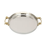 Steel Round Tray 1Pc Harmony Gold And Silver image number 2