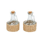 Alberto glass oil & vinegar with basket set 2pcs image number 2