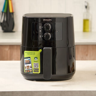 * Philips Essential Airfryer 0.8Kg, 4.1L, Black.