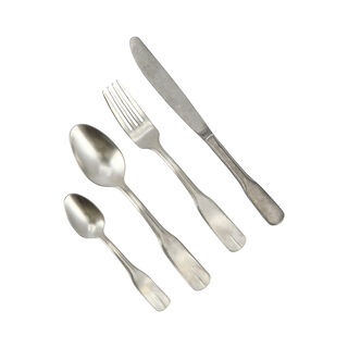 16 Pcs Cutlery Set Anceint Silver