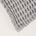 Boutique Blanche Waffle 100% Cotton Woven Throw Light Grey 130*180cm image number 2