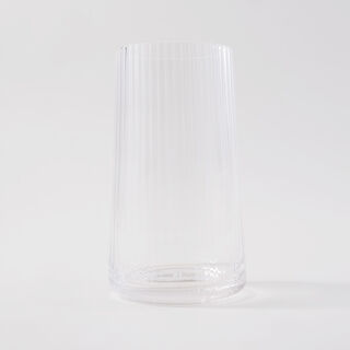 La Mesa 4 Pcs Ribbed Highball Glass Set, Clear 8*8*14.2 Cm