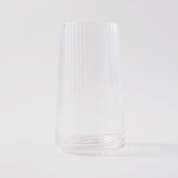 La Mesa 4 Pcs Ribbed Highball Glass Set, Clear 8*8*14.2 Cm image number 3