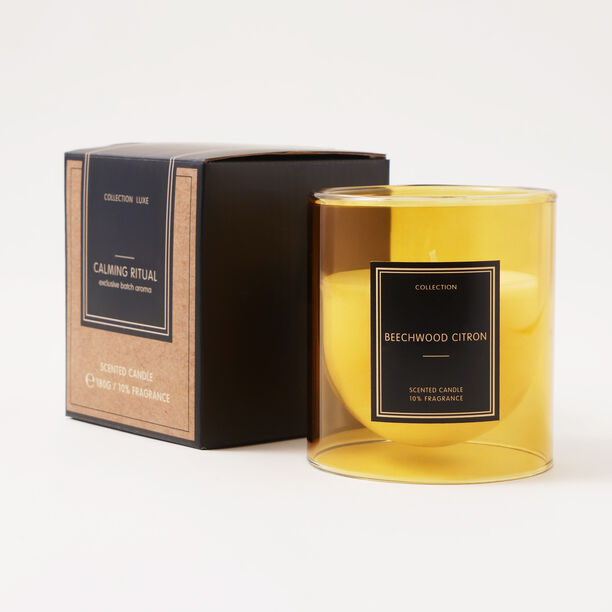 Beechwood And Citron Scented Glass Candle image number 4