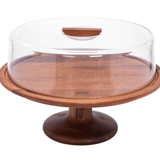 Billi Acacia Wood Cake Dome With Stand