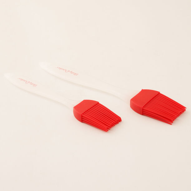 Betty Crocker silicon brush set of 2 pieces 7.5/20cm red image number 0