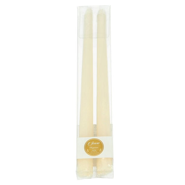 2 Pieces Taper Candle Scented Ivory Vanilla image number 2