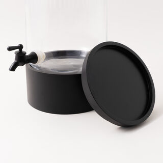La Mesa glass beverage dispenser with black base 3.2L