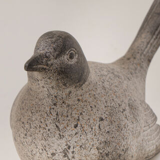 Homez decoration resin bird figurine grey