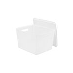 WHITE RATTAN STORAGE BOX STACKABLE image number 2