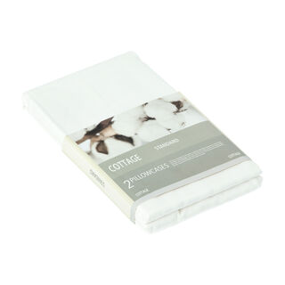Cottage Cotton Pillow Cover 50X75 Cm 2 Pieces White
