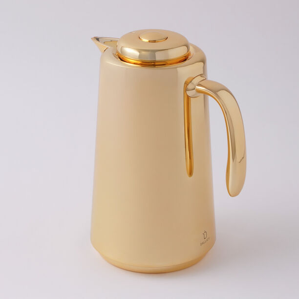 Dallaty Plastic Vacuum Flask With Acrylic Handle, Gold 1L image number 0