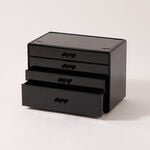 هومز منظم مستحضرات تجميل بلاستيك، أسود 23.6*15.3*17.1 سم image number 0