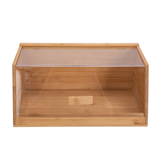 Alberto Bamboo Bread Bin W/Acrylic Lid L:35Xw:21.5X15.3Cm image number 2