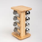 8 Bottles Bamboo Spice Stand image number 0