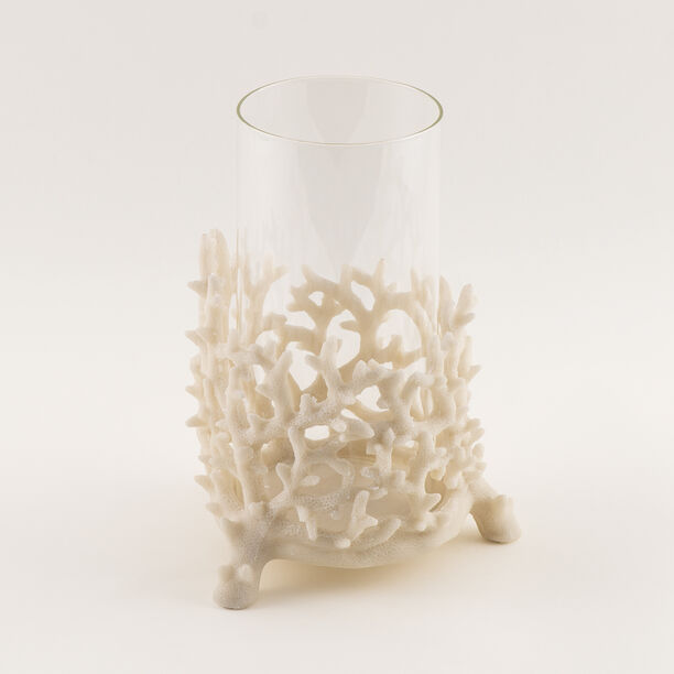 Homez resin baley candle holder 20*18.5*28cm, beige image number 3