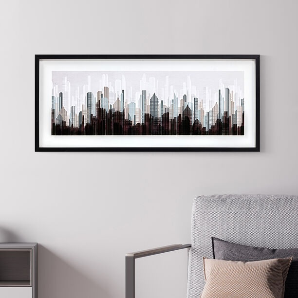 Framed Wall Art With Glass 40*100 cm image number 0