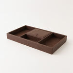 هومز منظم مجوهرات بني جلد 31.7*19*3.8سم image number 0