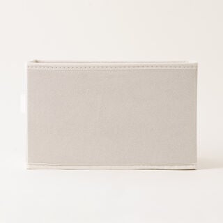 Homez Clothes Organizer Storage Box Polyester, Beige 34*27*22Cm