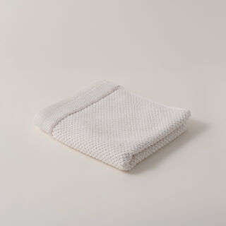 Boutique Blanche jaquard cotton small towel, white, 50*30cm