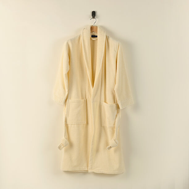 Boutıque Blanche Cotton Bathrobe M In White image number 0