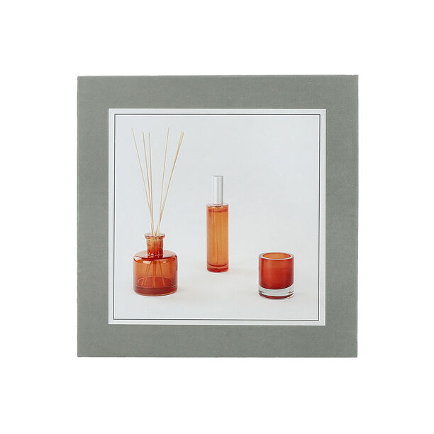 Glass Jar Candle And Diffuser Set Orange And Conifer Fragrance image number 4