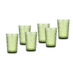4 Pcs Embossed Green Tumbler image number 1