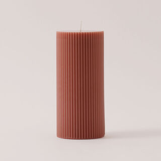 Homez Line Soya Wax Candle, Brown 7*7*15 Cm
