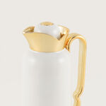 دلتي دلة ستانلس ستيل، أبيض مع ذهبي 1 لتر image number 2