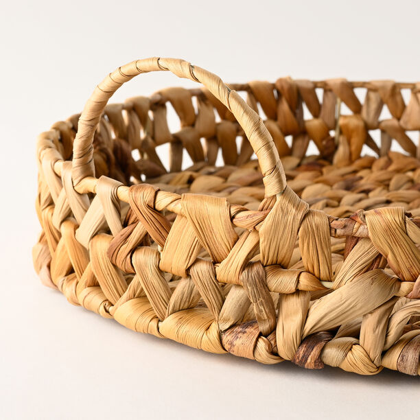 Dallaty Rattan Tray Round Shape 34*34*12Cm image number 1