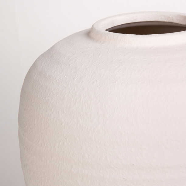 Homez off white ceramic vase 21.5*21.5*32 cm image number 3
